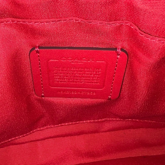 Coach Red Quilted Dome Crossbody Bag with Gold Hardware - Picture 5 of 9